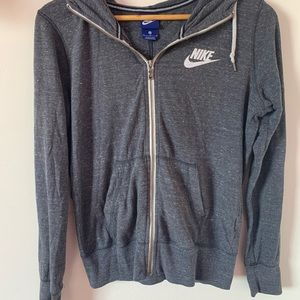 Grey Nike zip up sweater